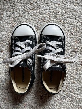 Converse Kids Low Top Sneakers in Black and White